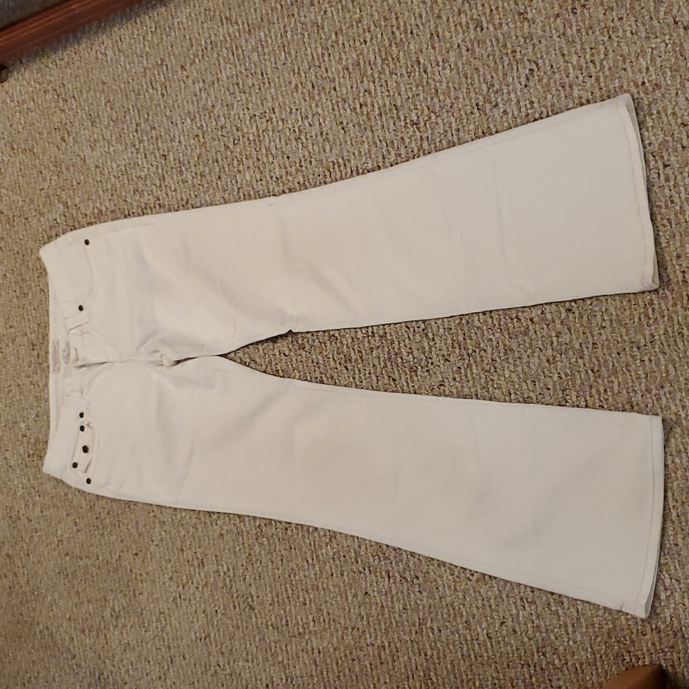 White bootcut corduroys, size 7/8 Long